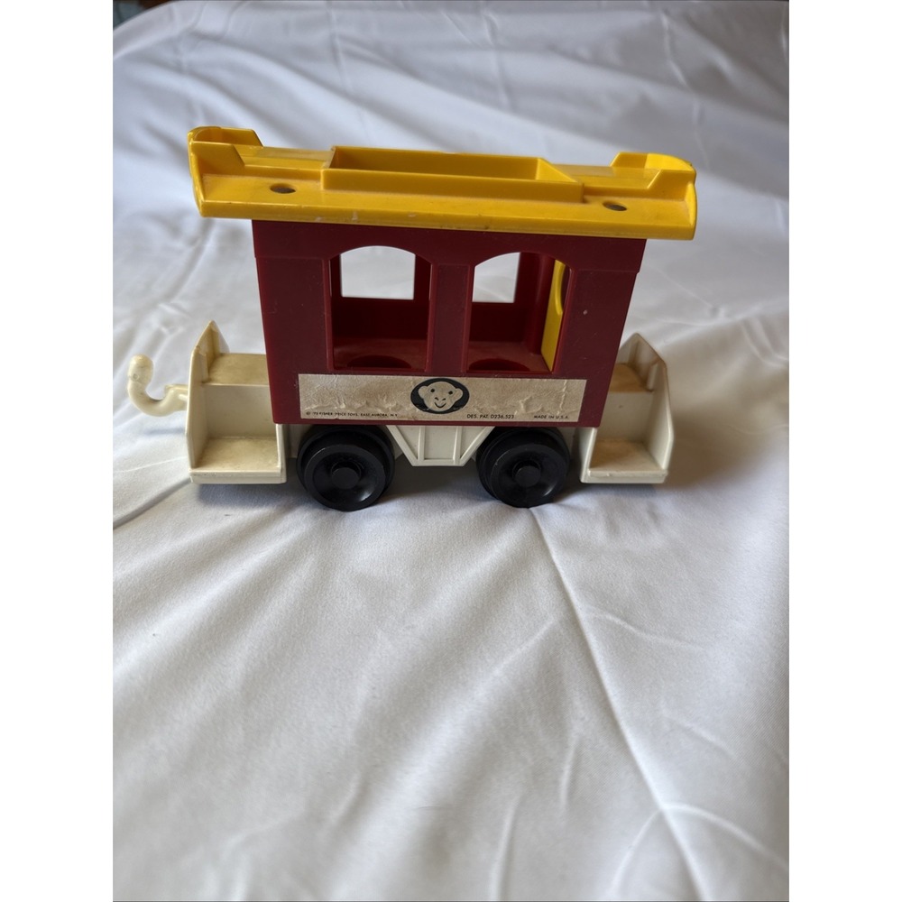Vintage Fischer Price Little People #991 Circus Train Red Caboose ONLY 1973